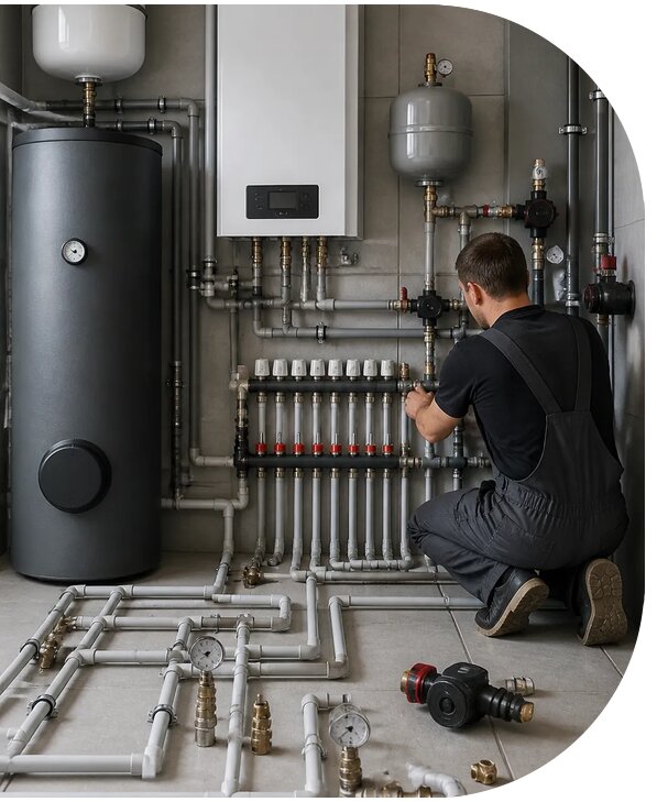 Профессиональный монтаж котельной частного дома в Кингисеппе